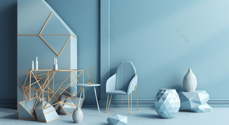 浅蓝色极简居家写实背景图,插画/手绘图,插画/手绘图库,插画/手绘图下载,插画/手绘